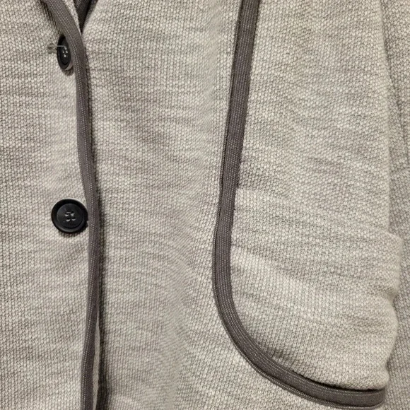 Anthro Cartonnier Beckett Piped Blazer Jacket, Size L - Picture 3 of 6